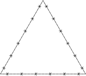 Barbed Wire Triangle Border Clipart PNG Image