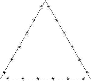 Barb Wire Clipart File - Triangle Frame Png PNG