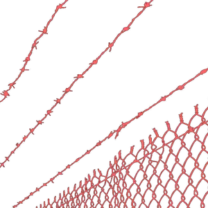 Barbed Wireand Chainlink Fence PNG Image