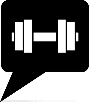 Barbell Icon Graphic PNG image with transparent background