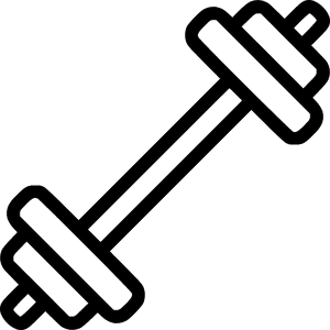 Barbell Icon Graphic PNG image with transparent background