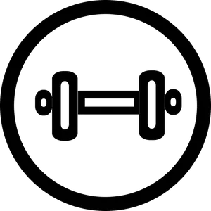 Barbell Icon Graphic PNG Image