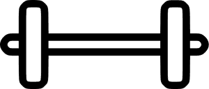 Barbell Icon Silhouette PNG image with transparent background