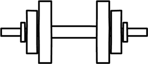 Barbell Icon Vector PNG image with transparent background