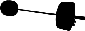 Barbell Silhouette Graphic PNG image with transparent background