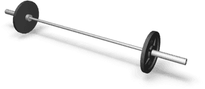Barbell Weightlifting Equipment PNG image with transparent background