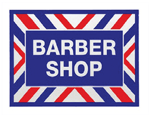 Barber Shop Sign Classic Design PNG image with transparent background