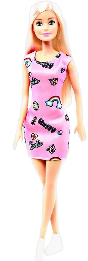 Barbie Dollin Pink Dress PNG Image