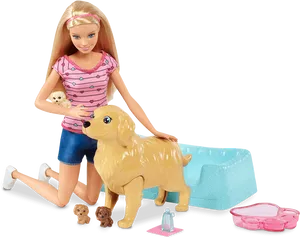 Barbieand Pets Playset PNG Image