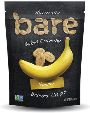 Bare Banana Chips Packaging PNG Image