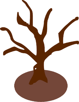 Bare Tree Branches Silhouette PNG image with transparent background