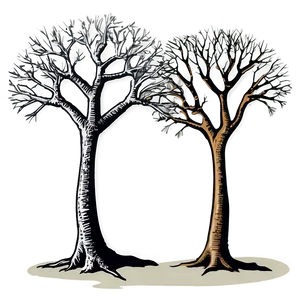 Bare Tree Sketch Png Wii PNG Image