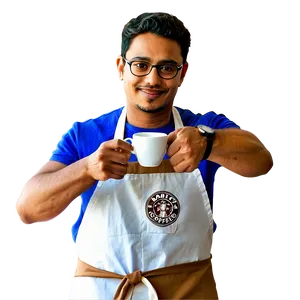 Barista Preparing Cappuccino Png Mdf82 PNG Image