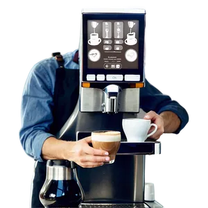 Barista Preparing Cappuccino Png Vih PNG Image