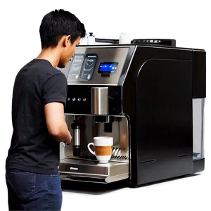 Barista With Coffee Machine Png 06272024 PNG Image