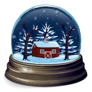 Barn In A Snow Globe Png Tgt21 PNG Image