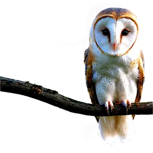 Barn Owl Perching Png Tuj PNG Image