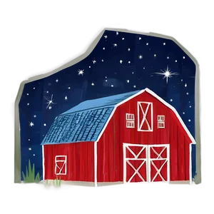 Barn Under Starry Night Png 06122024 PNG Image