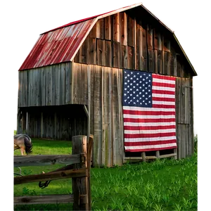 Barn With American Flag Png Unf63 PNG Image