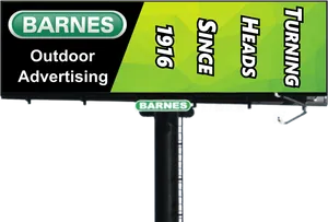 Barnes Outdoor Advertising Billboard PNG Image