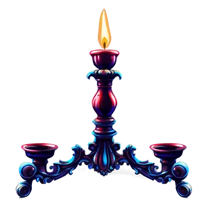 Baroque Candlestick Illustration Png Vnf PNG Image