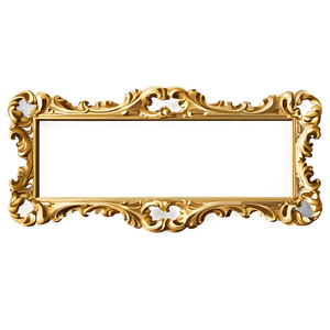 Baroque Gold Frame PNG   05042024 PNG with transparent background