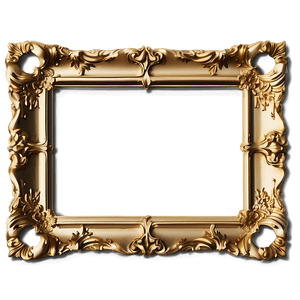 Baroque Gold Frame PNG   djn PNG with transparent background