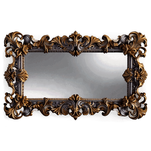 Baroque Style Mirror Frame PNG ilw PNG