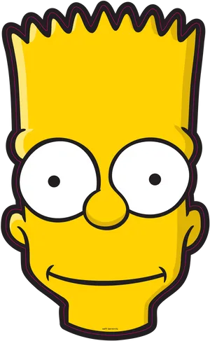 Bart Simpson Head Illustration PNG Image