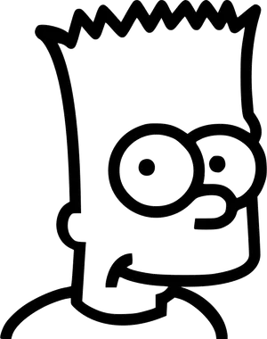 Bart Simpson Line Drawing PNG Image