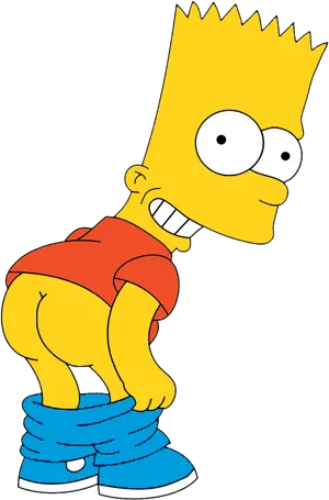 Bart Simpson Side Glance PNG Image