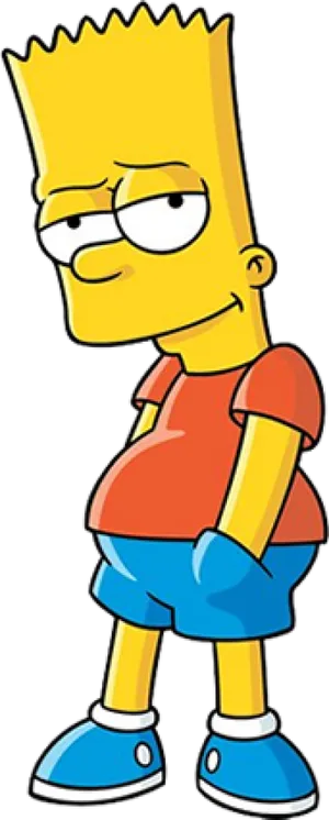 Bart Simpson Standing Casually PNG Image