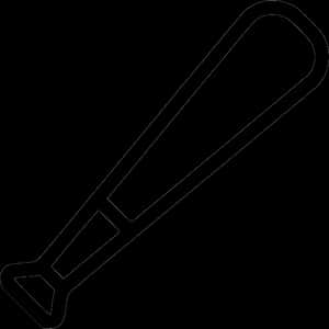 Baseball Bat Outline Graphic PNG