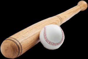 Baseball Batand Ballon Black Background.jpg PNG