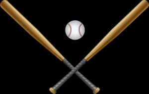 Baseball Batsand Ball PNG with transparent background