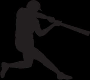 Baseball_ Batter_ Silhouette PNG image with transparent background