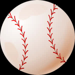Baseball Close Up Illustration PNG image with transparent background