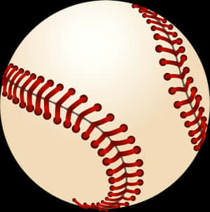Baseball Close Up Vector Illustration PNG with transparent background