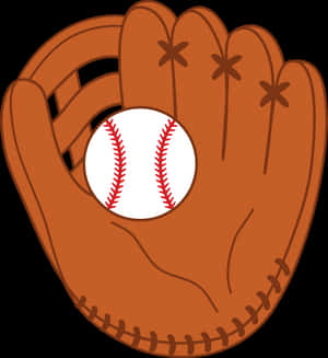 Baseball Gloveand Ball PNG with transparent background