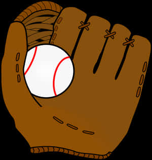 Baseball Gloveand Ball Illustration PNG image with transparent background