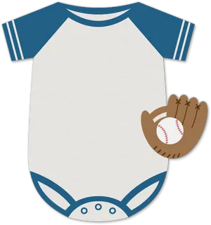 Baseball Onesie Invitation Template PNG Image