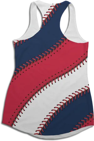 Baseball Stitch Design Tank Top PNG Image