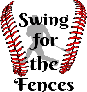 Baseball Swingforthe Fences Graphic PNG Image