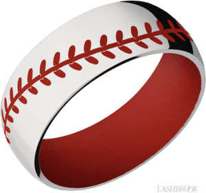 Baseball Themed Wedding Band PNG image with transparent background