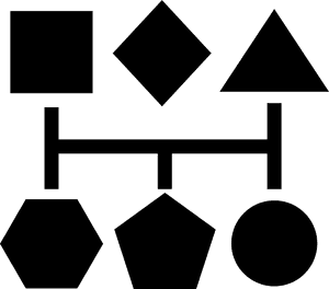 Black Geometric Shapes Graphic - Geometric Shape Shape Icon, HD Png Download PNG