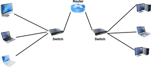 Basic Network Topology Diagram PNG Image