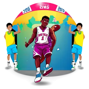 Basketball Cartoon Celebration Png 83 PNG Image