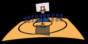 Basketball Court Illustration PNG image with transparent background