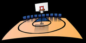 Basketball Court Illustration PNG image with transparent background