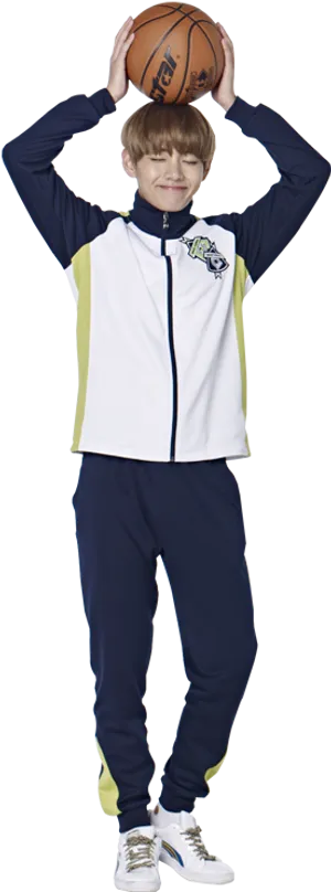 Basketball Fun Pose Taehyung PNG Image